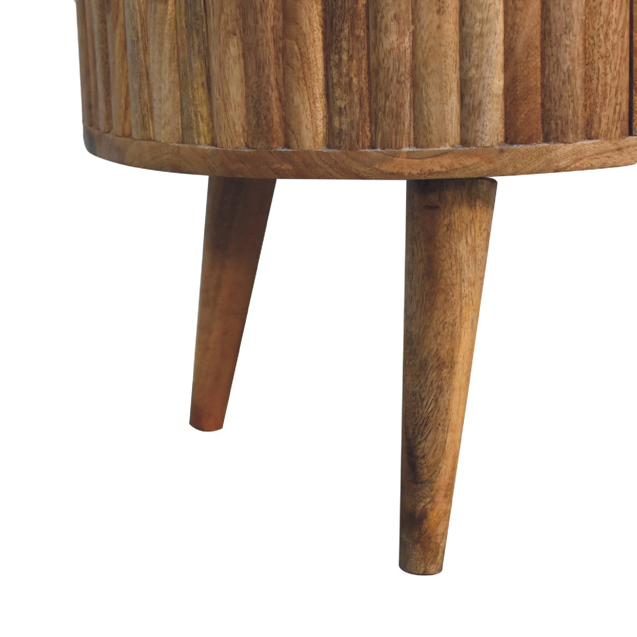 Oval Coffee Table with 2 Drawers and Wood Frame