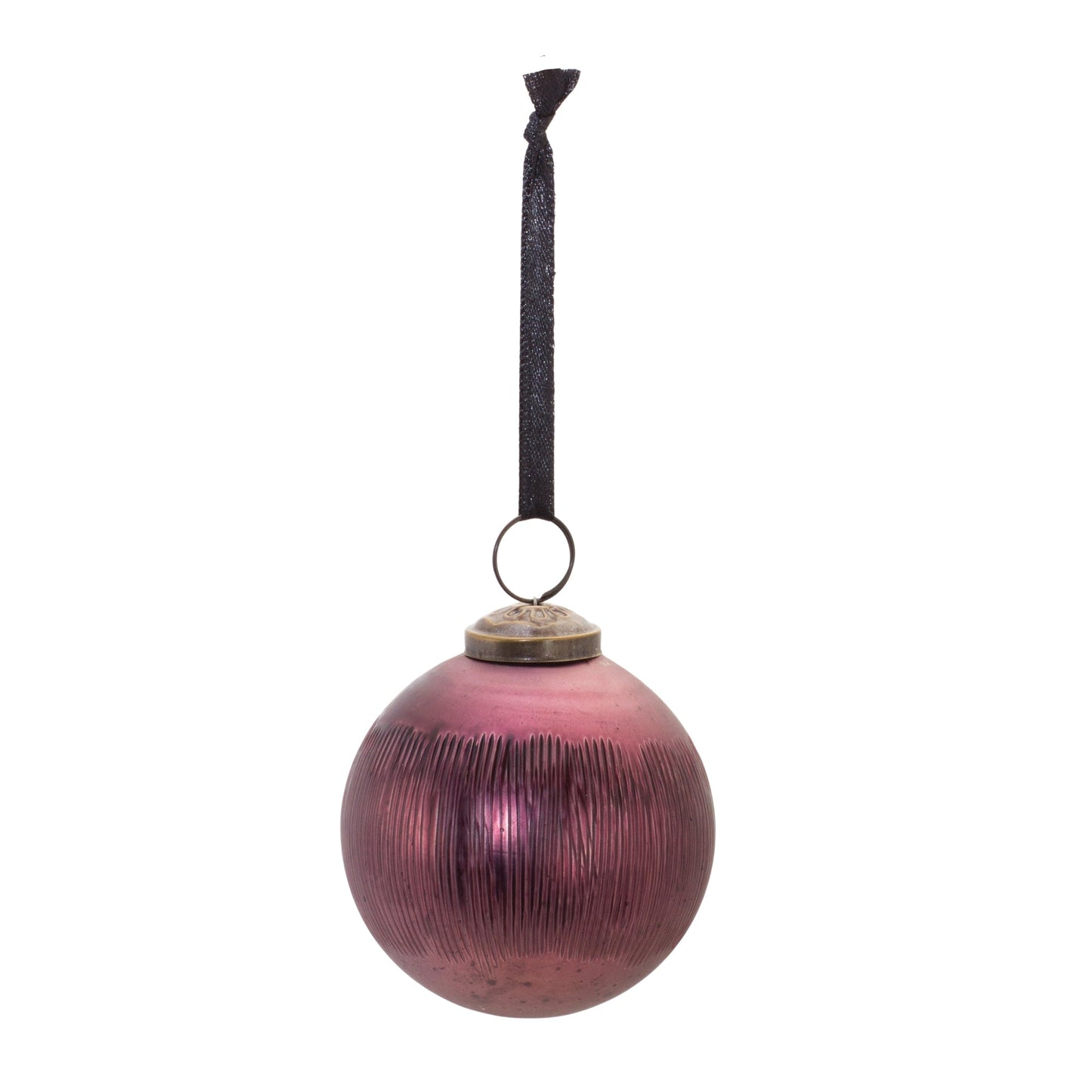 Etched Mecury Glass Ball Ornament, Set of 6