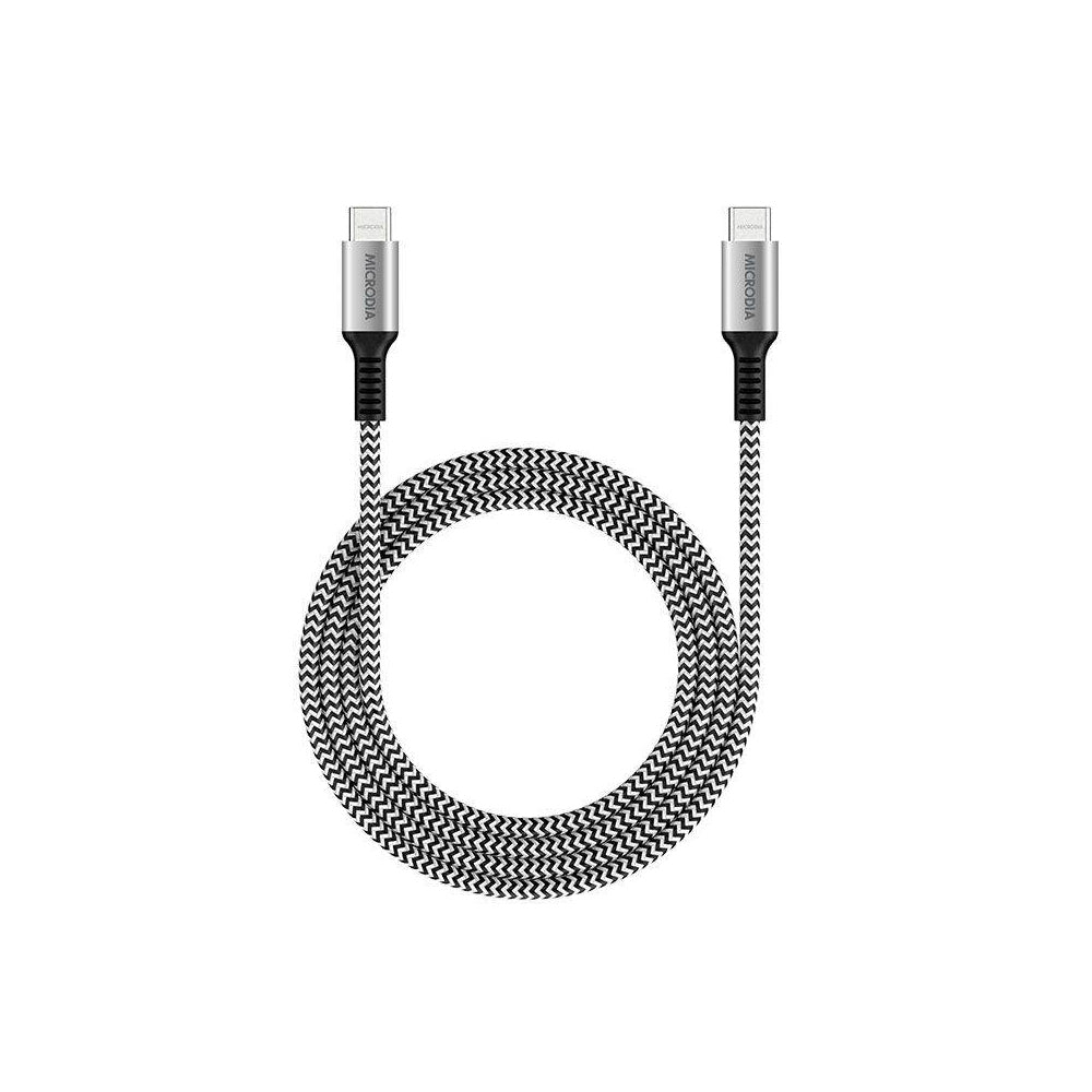 Microdia ExeCable Tweed PD100W USB-C Cable 2.6m (Zebra)