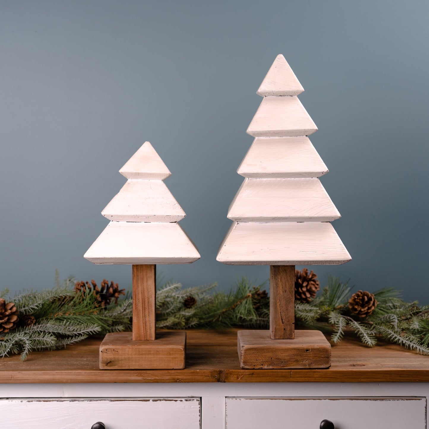 Tiered Wood Pine Tree, Set of 3