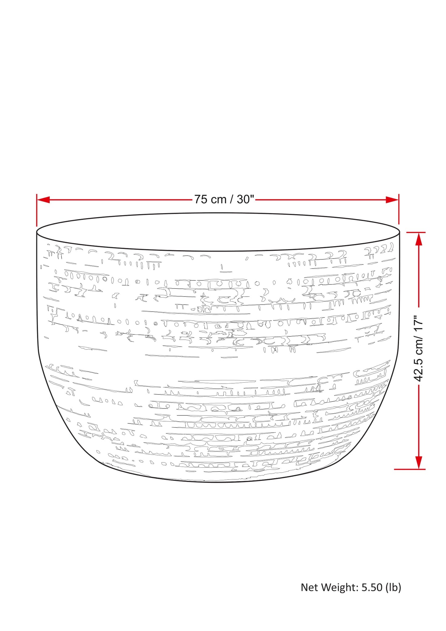 Imagination Large Round-Shaped Metal Coffee Table