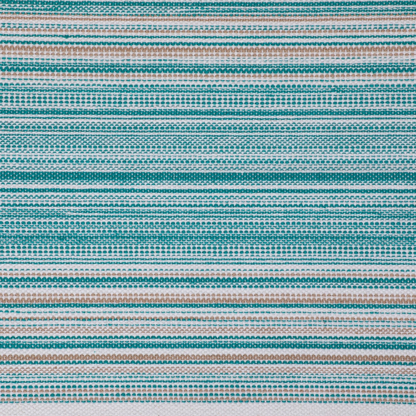 Teal Blue Striped Fringe Ribbed Table Runner 14X108