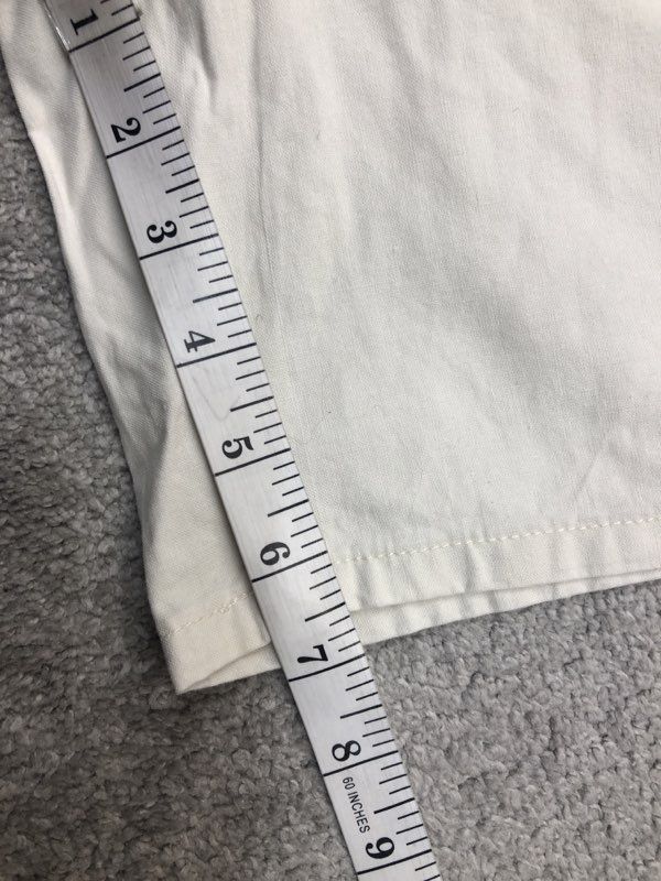 L.L. Bean Short Men White 46 100% Cotton Tropic Weights Chino Shorts Lightweight