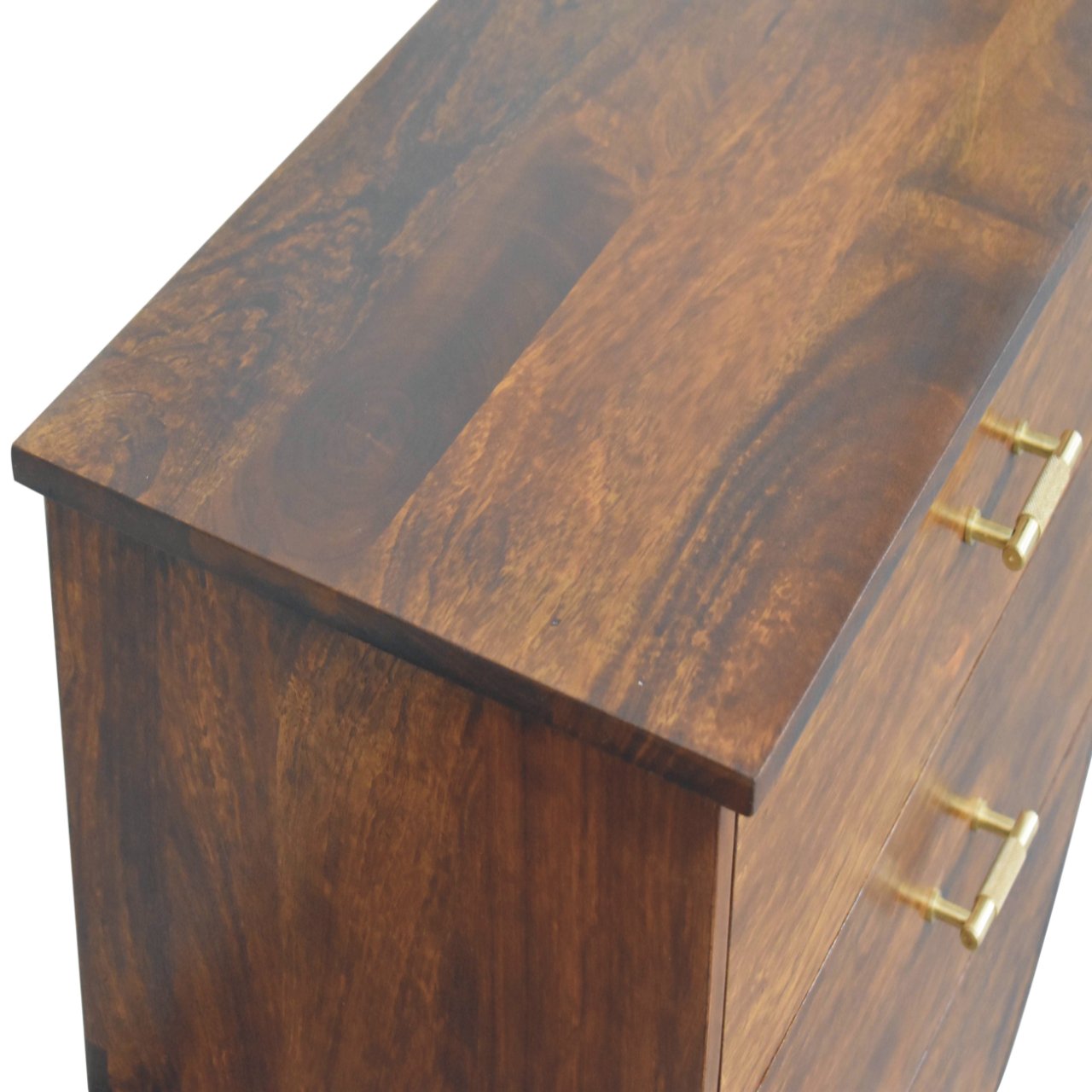 3-Drawer Nightstand with Tapered Legs