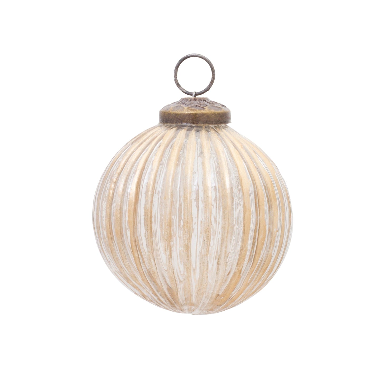 Ribbed Glass Ball Ornament, Set of 12