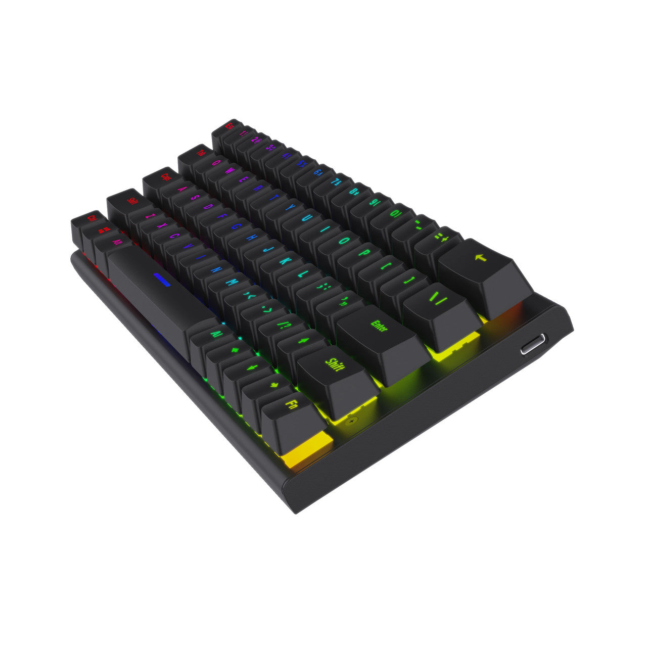 Laser Gaming Mini Mechanical Keyboard with RGB Backlight (Black)