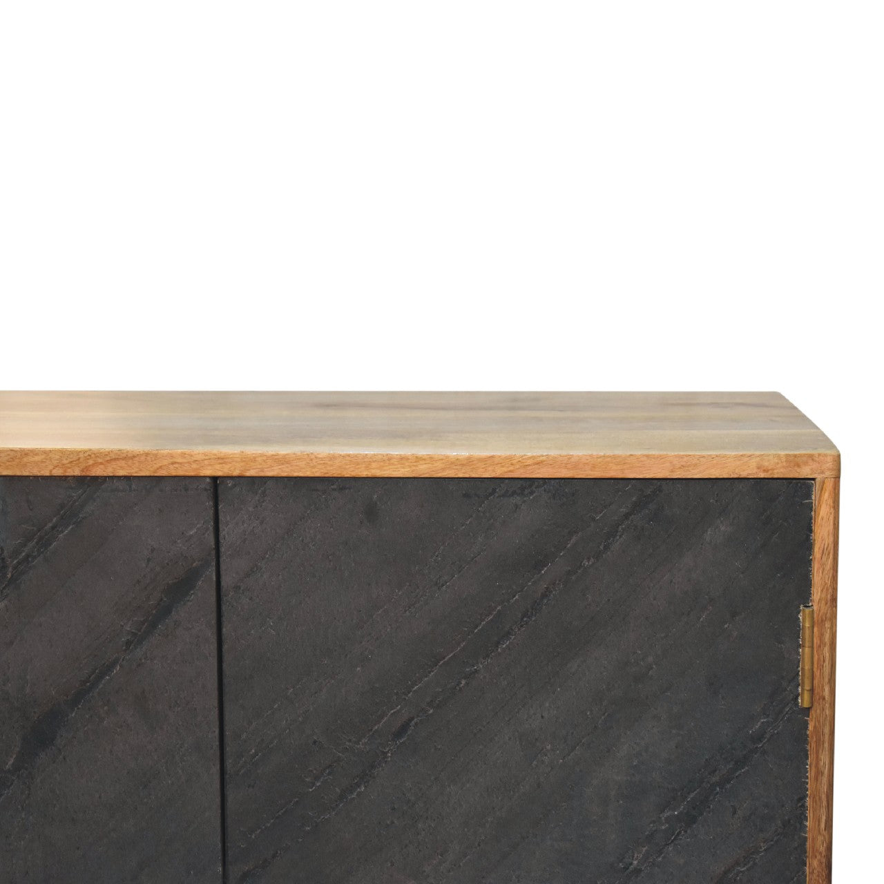 Solid Wood Cabinet with 2 Doors and Tapered Legs