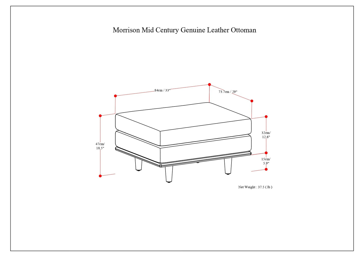 Celestique Upholstered Rectangular Ottoman