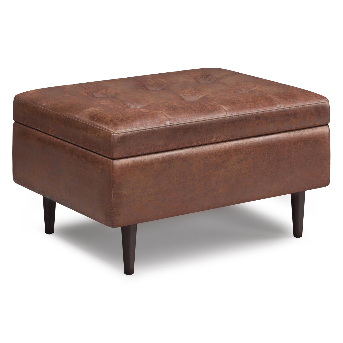 Purity Small Lift-Top Upholstered Tufted Rectangular Ottoman