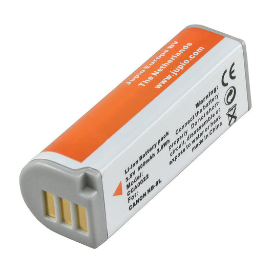 Jupio Li-Ion 3.5V 800mAh Rechargeable Battery For Canon NB-9L Camera