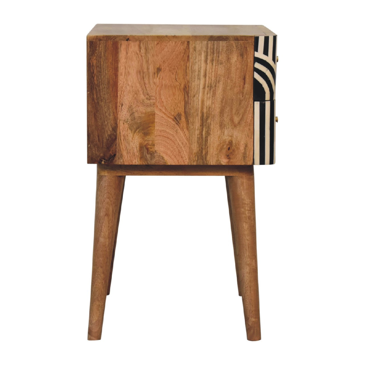 Blossom Bone Inlay Bedside with 2 Drawers
