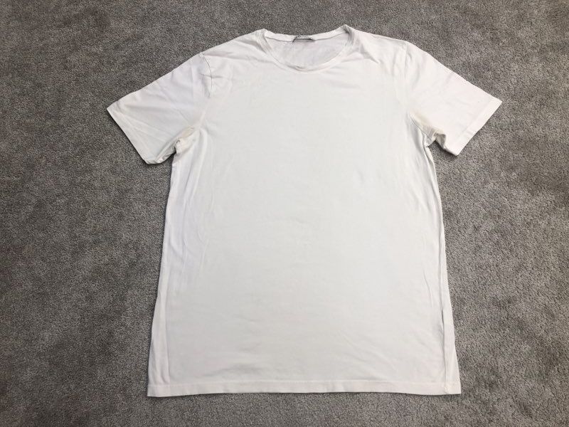 ZARA Shirts Mens X Large White Pullover Crew Neck Tee Short Sleeve Lightweight