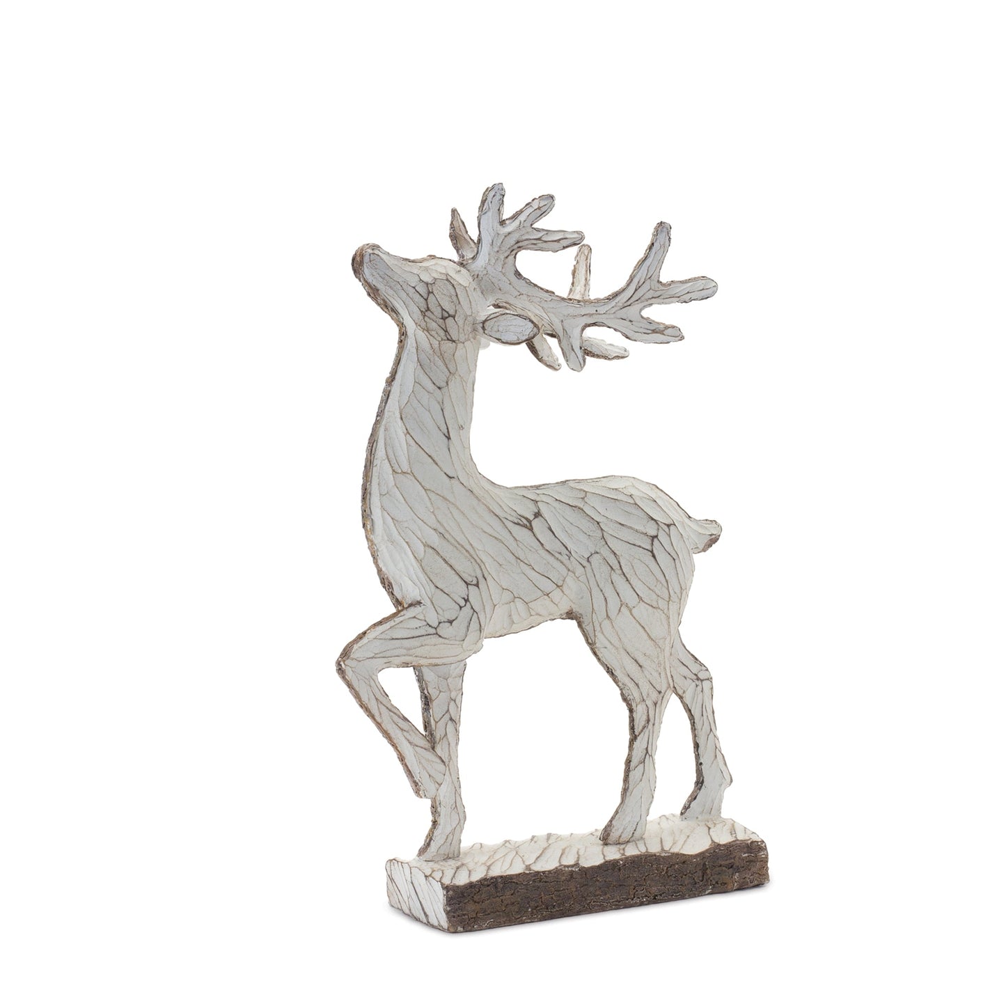 Carved Deer Decor, Set of 2