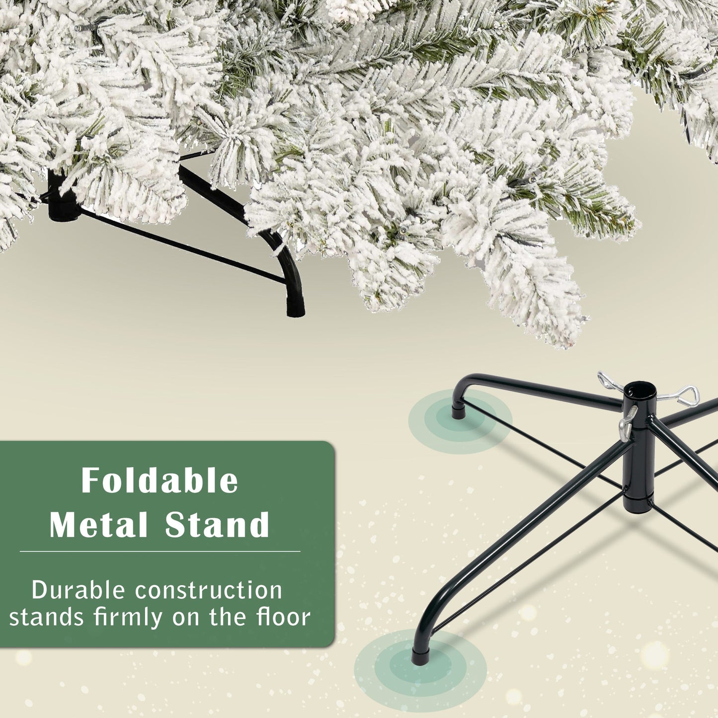 Mirvo 7.5ft Artificial Christmas Tree with 400 LED Lights and 1050 Bendable Branches, Xmas Tree Christmas Decorations