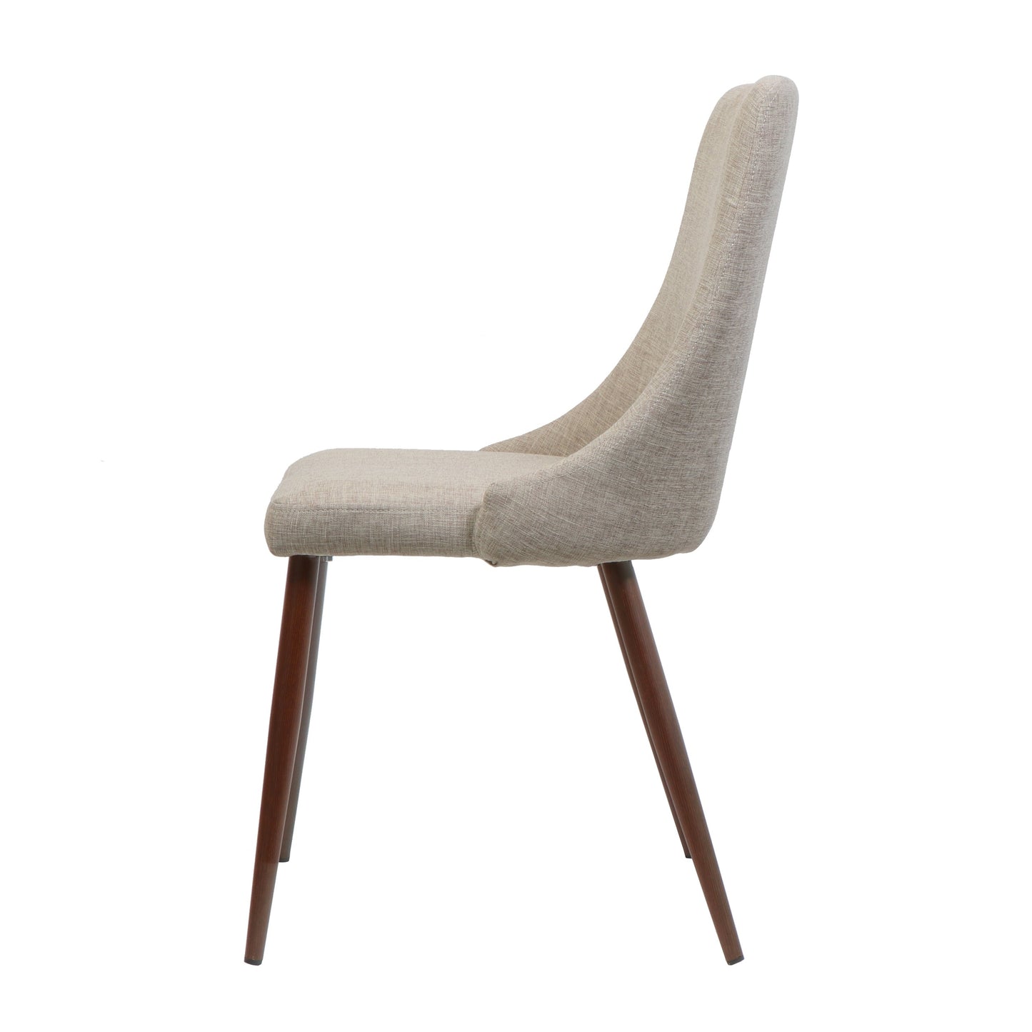 Psyche Upholstered Dining Chair with Wood Legs, Set of 2