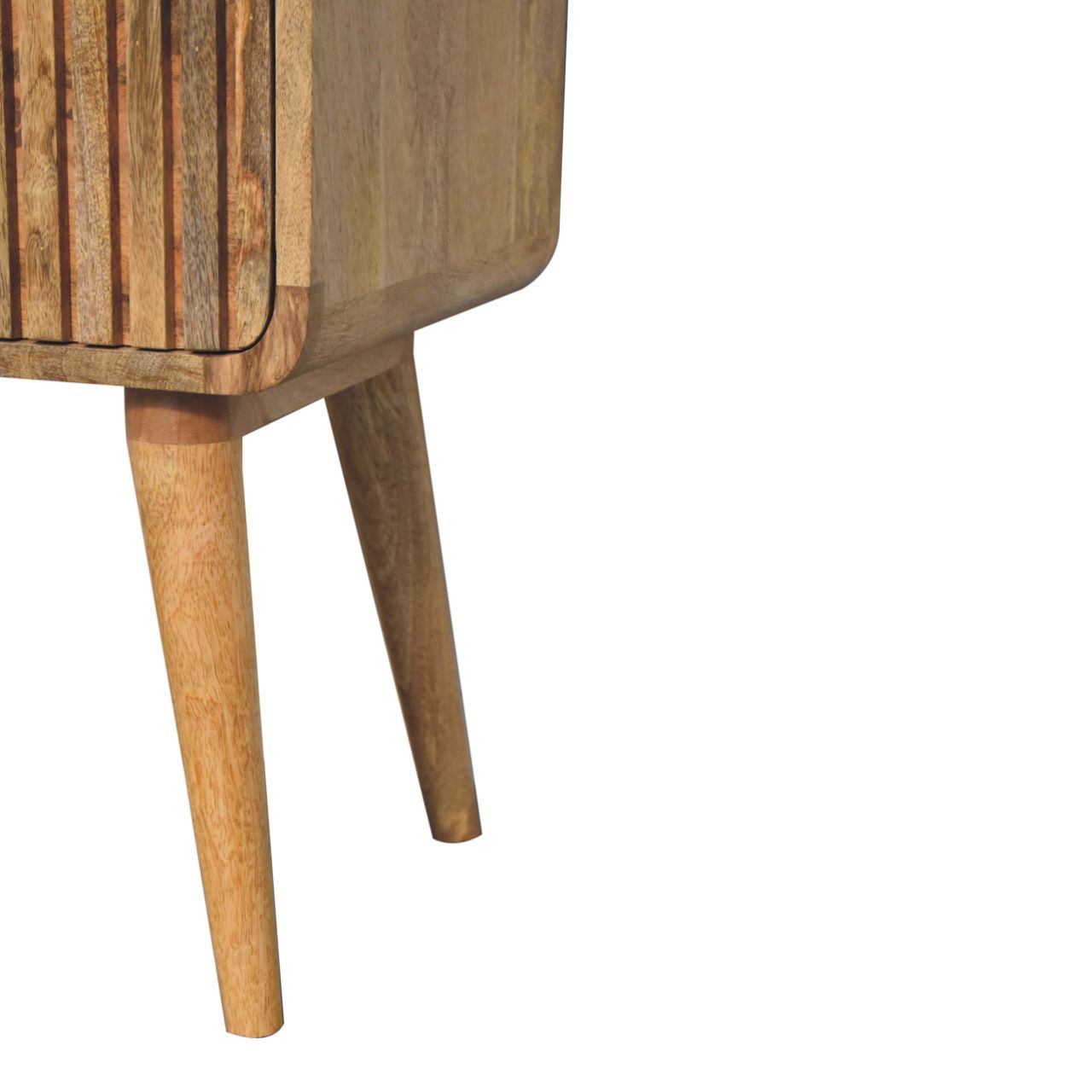 Architect Solid Wood Nightstand with 2 Drawers and Tapered Legs