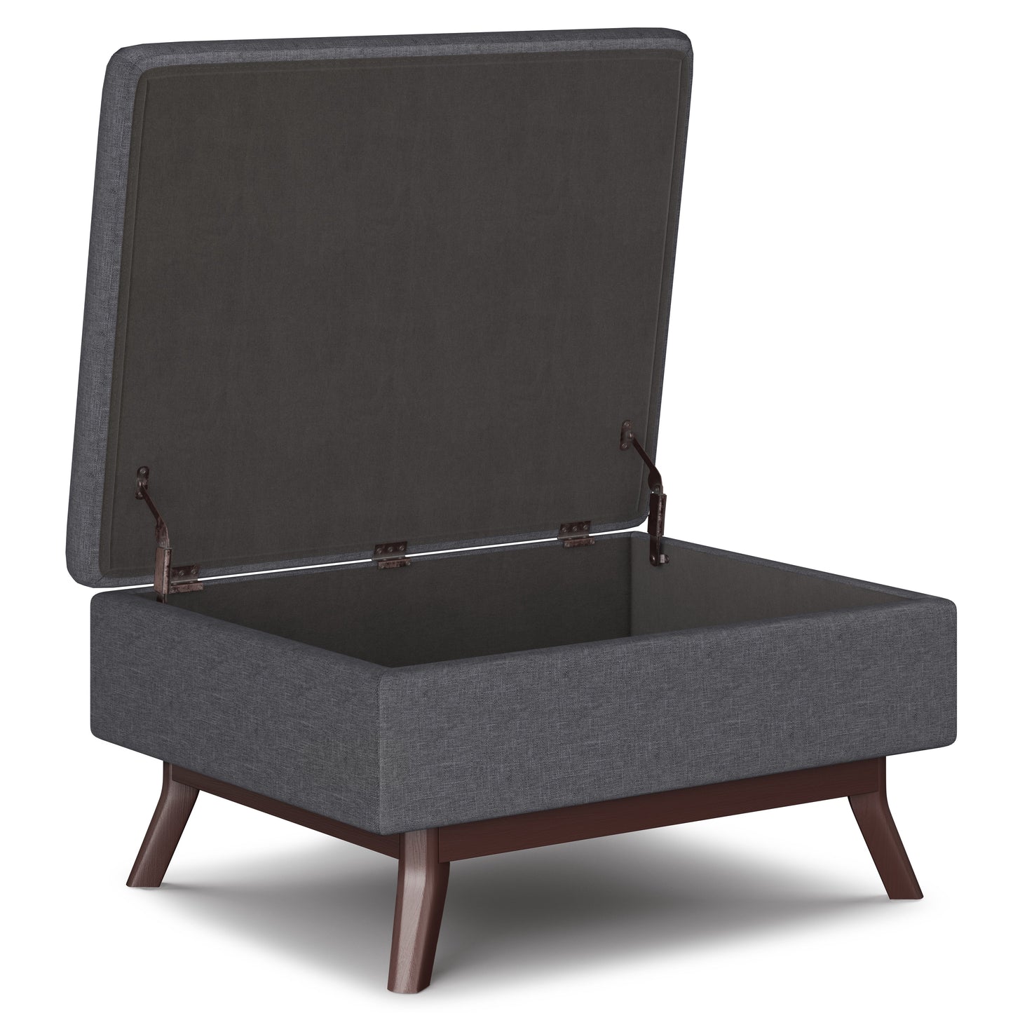 Untamed Upholstered Ottoman with Flip Top Storage and Wood Frame