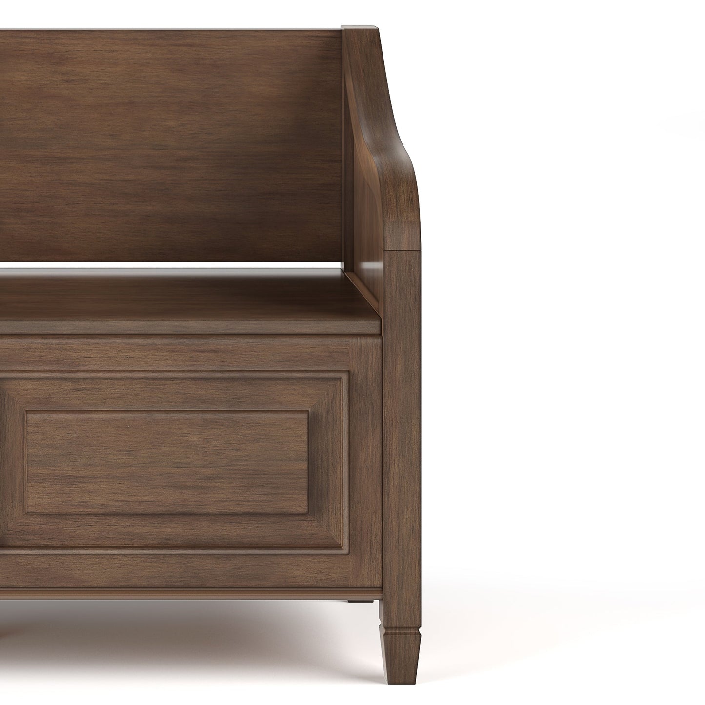 Lucidity Storage Bench with Lift-up Lids and Raised Panels