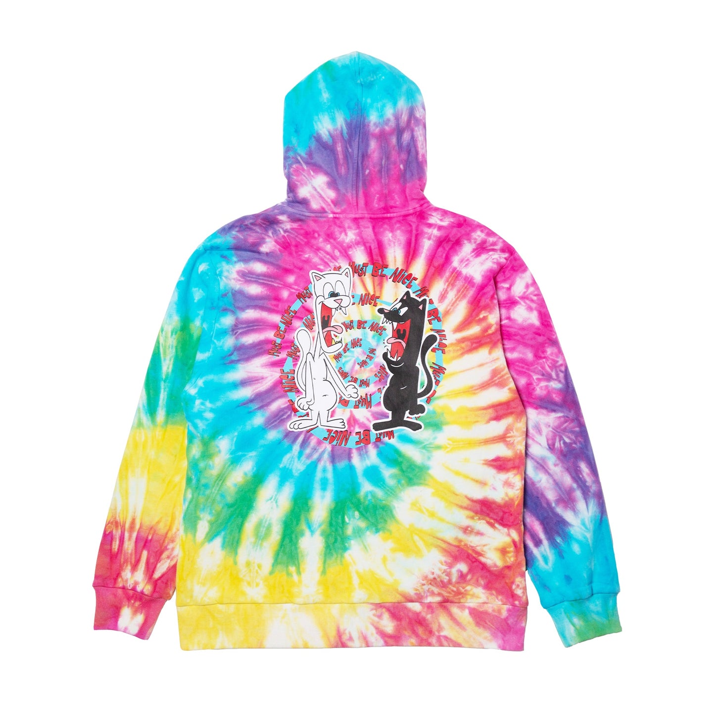 Nerm & Jerm Show Hoodie (Rainbow Spiral Dye)