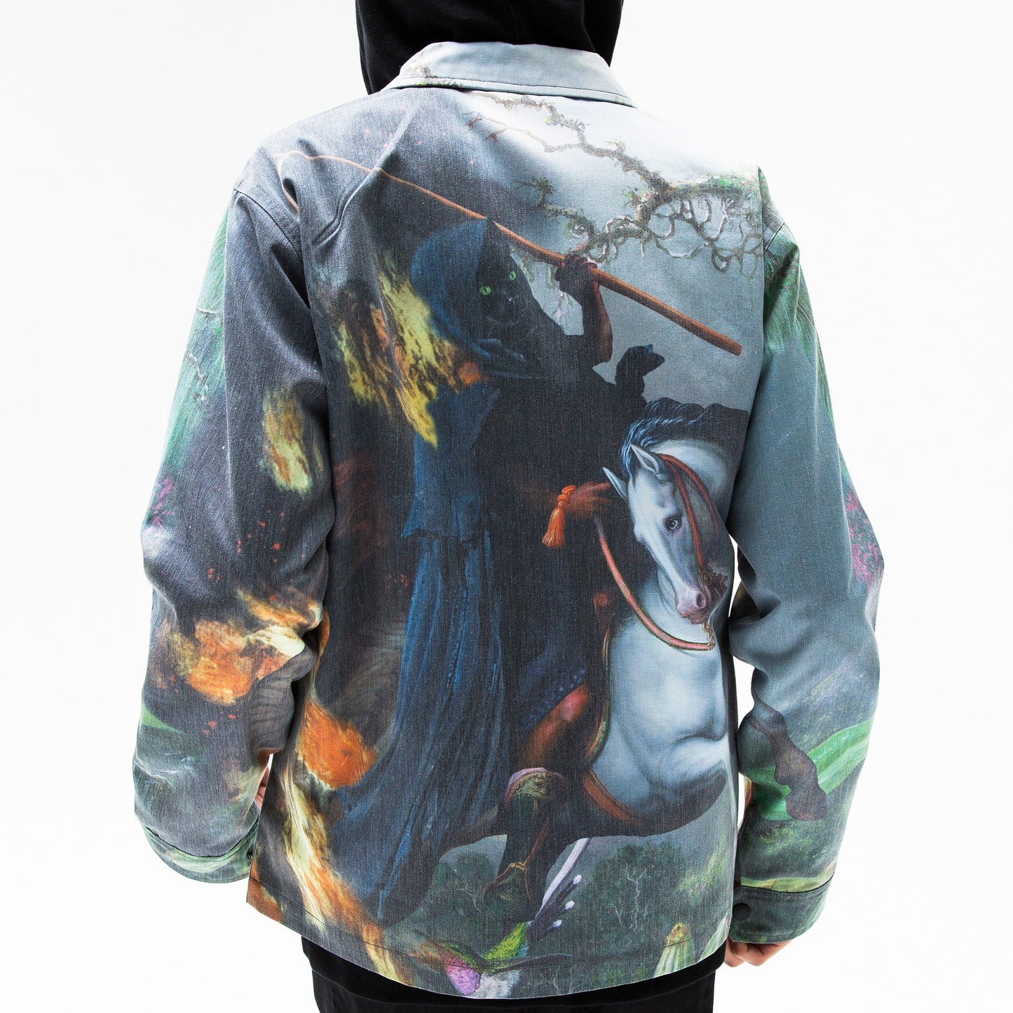 Fire & Desire Denim Coach Jacket (Multi)