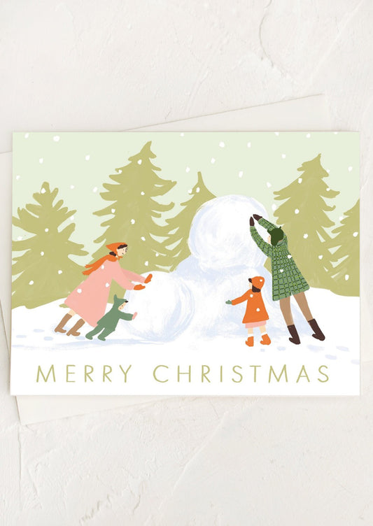 Family Snowman Card