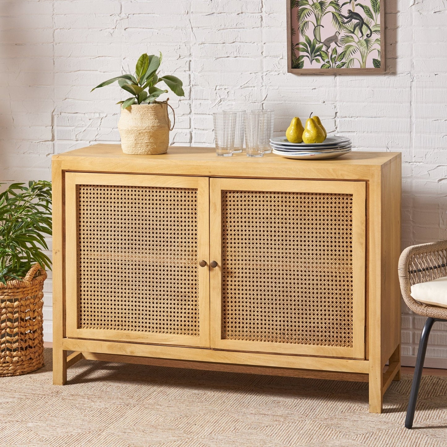 Farmhouse Cabinet with 2 Doors and Shelf