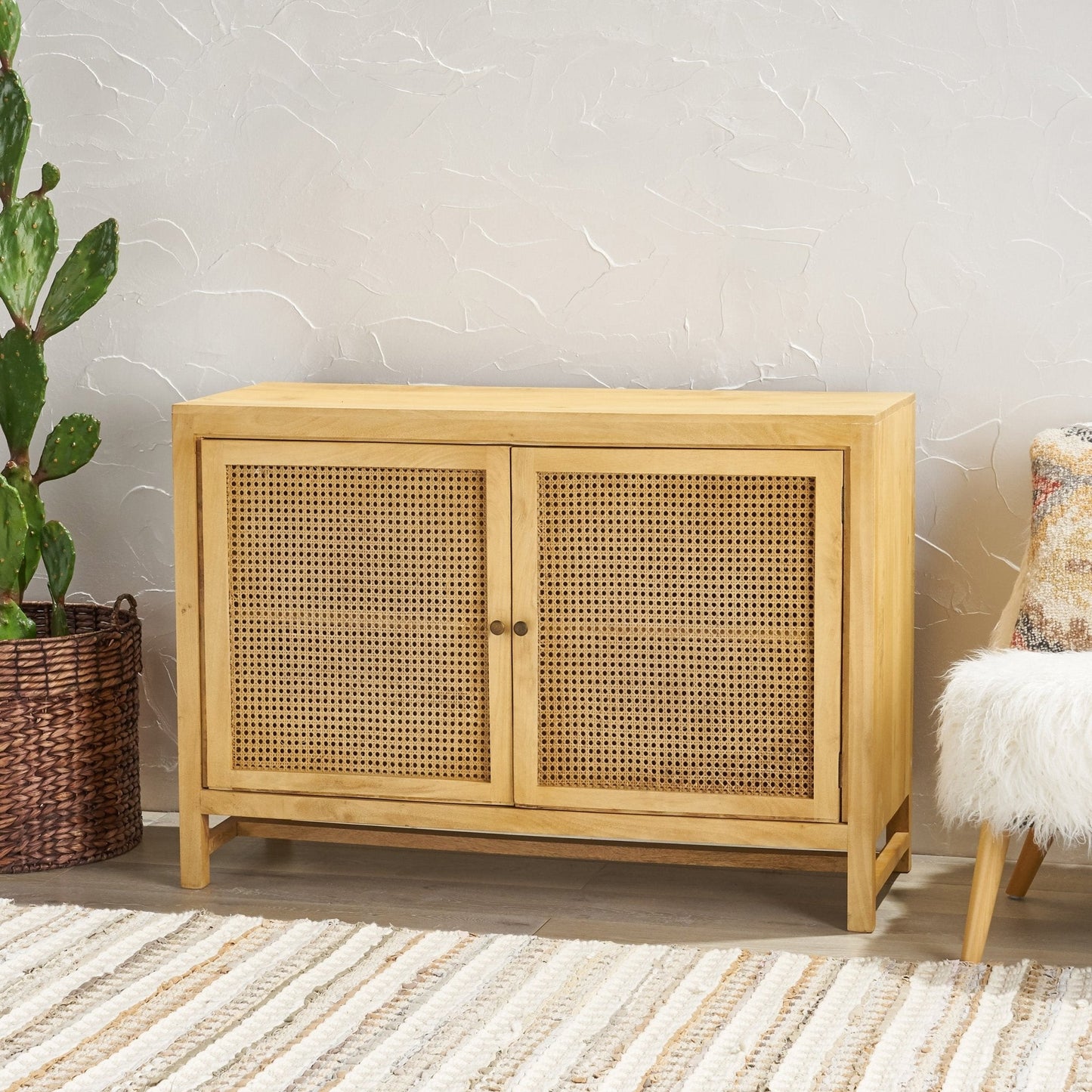 Farmhouse Cabinet with 2 Doors and Shelf