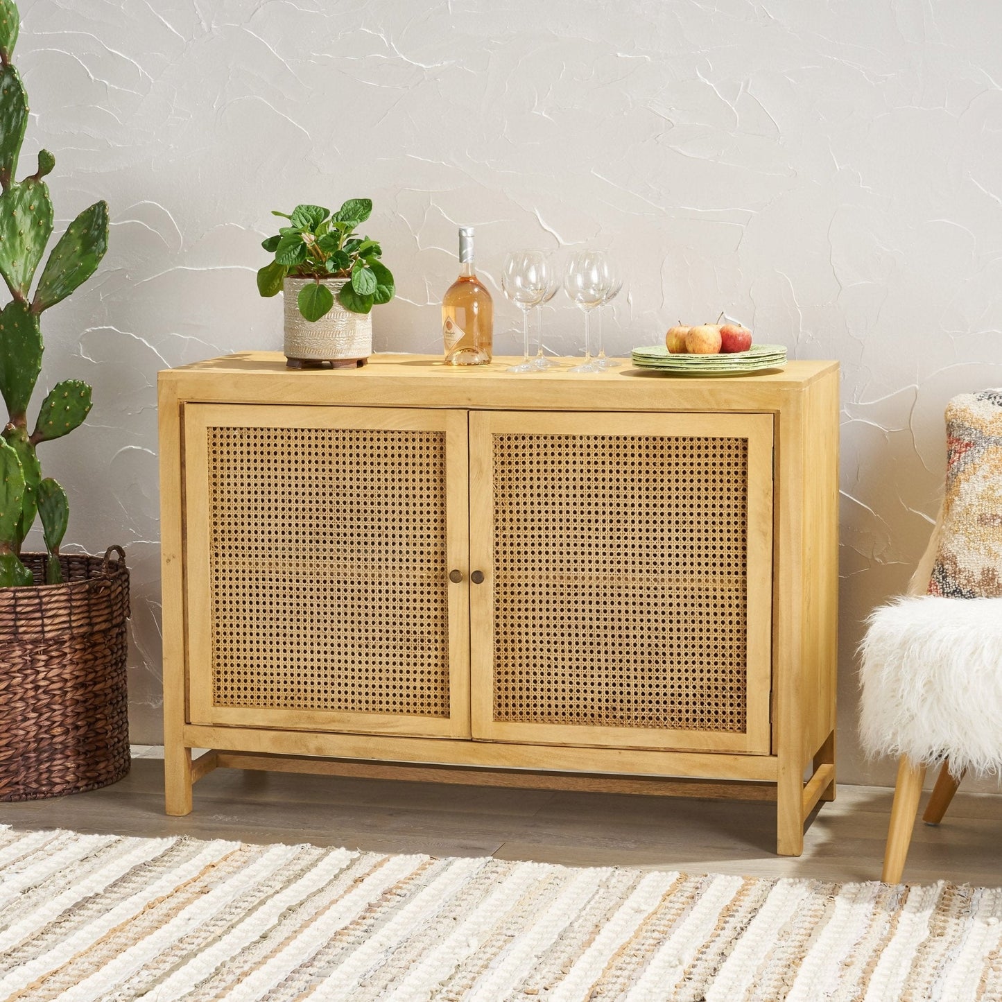 Farmhouse Cabinet with 2 Doors and Shelf