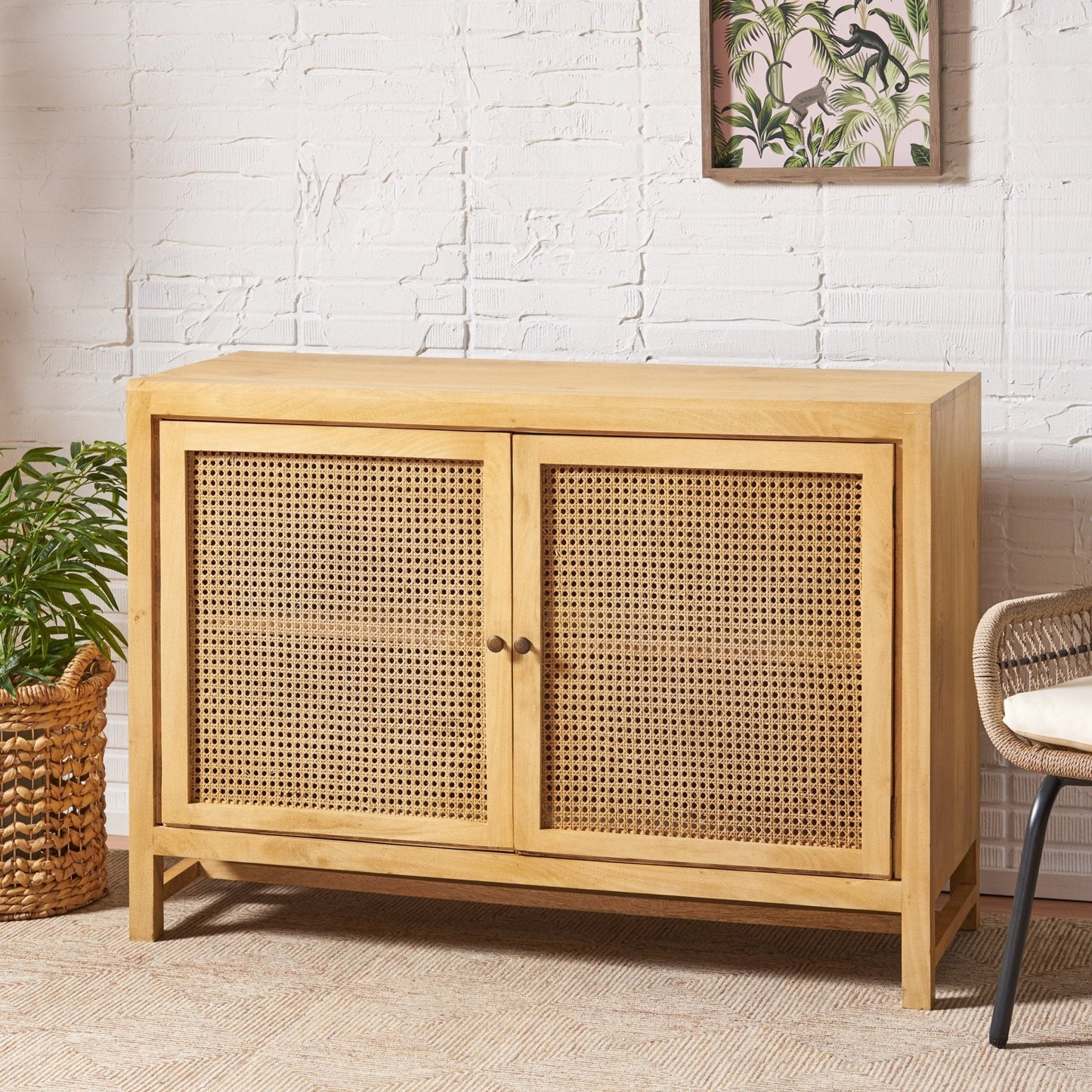 Farmhouse Cabinet with 2 Doors and Shelf