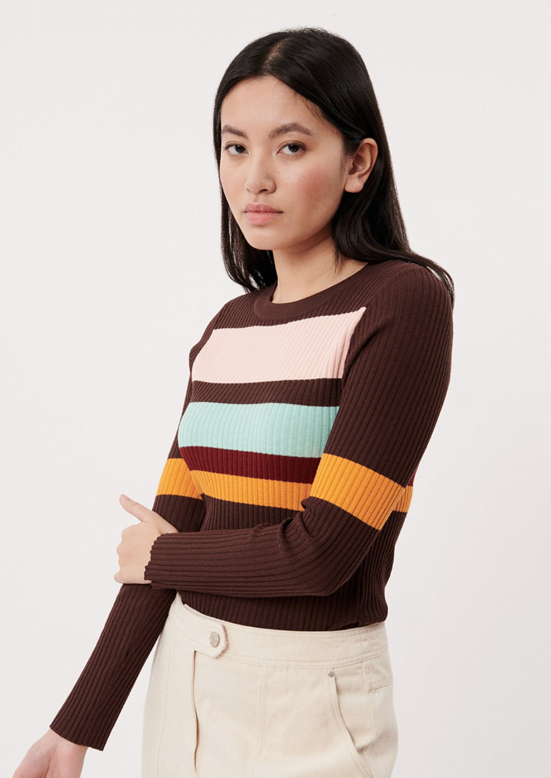 Farrah Ribbed Stripe Sweater