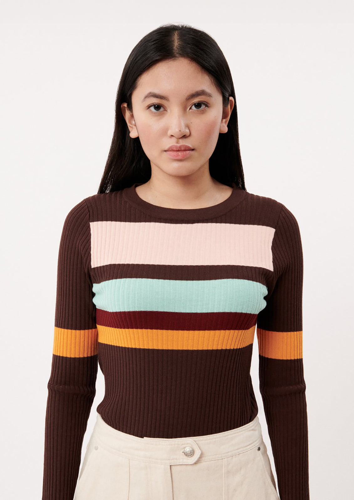 Farrah Ribbed Stripe Sweater