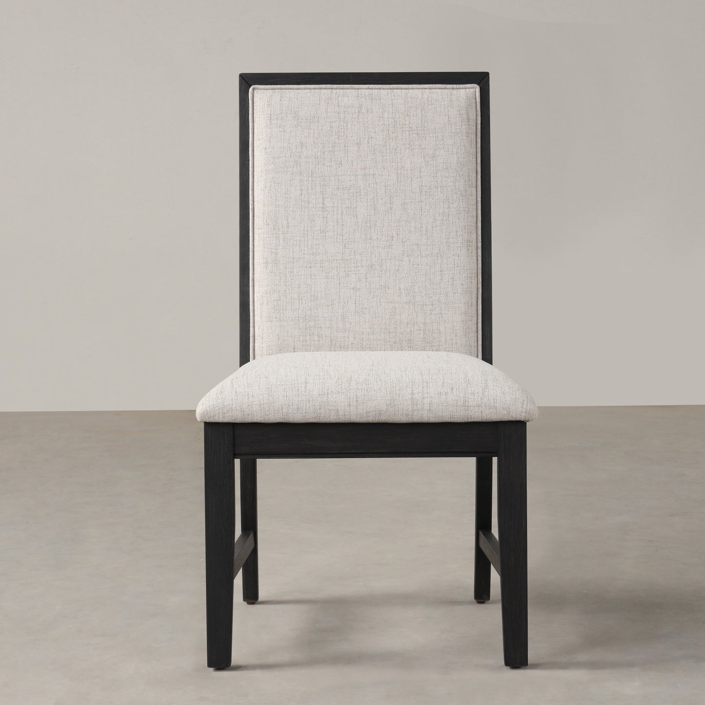 Upholstered Dining Chair with Slatted Back, Set of 2