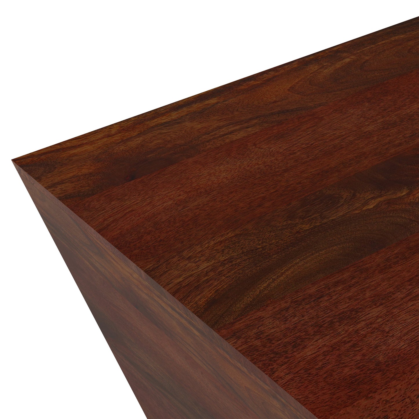 Ephemeral Square Coffee Table with Brass Accent Trim Base