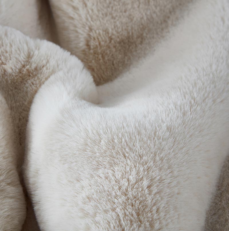 Velza Luxury Chinchilla Faux Fur Throw Blanket, 50" x 60"