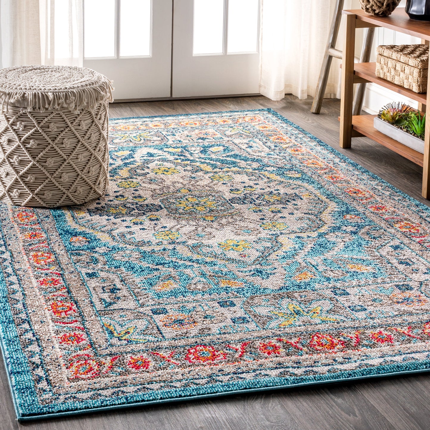 Bohemian FLAIR Boho Vintage Medallion Area Rug