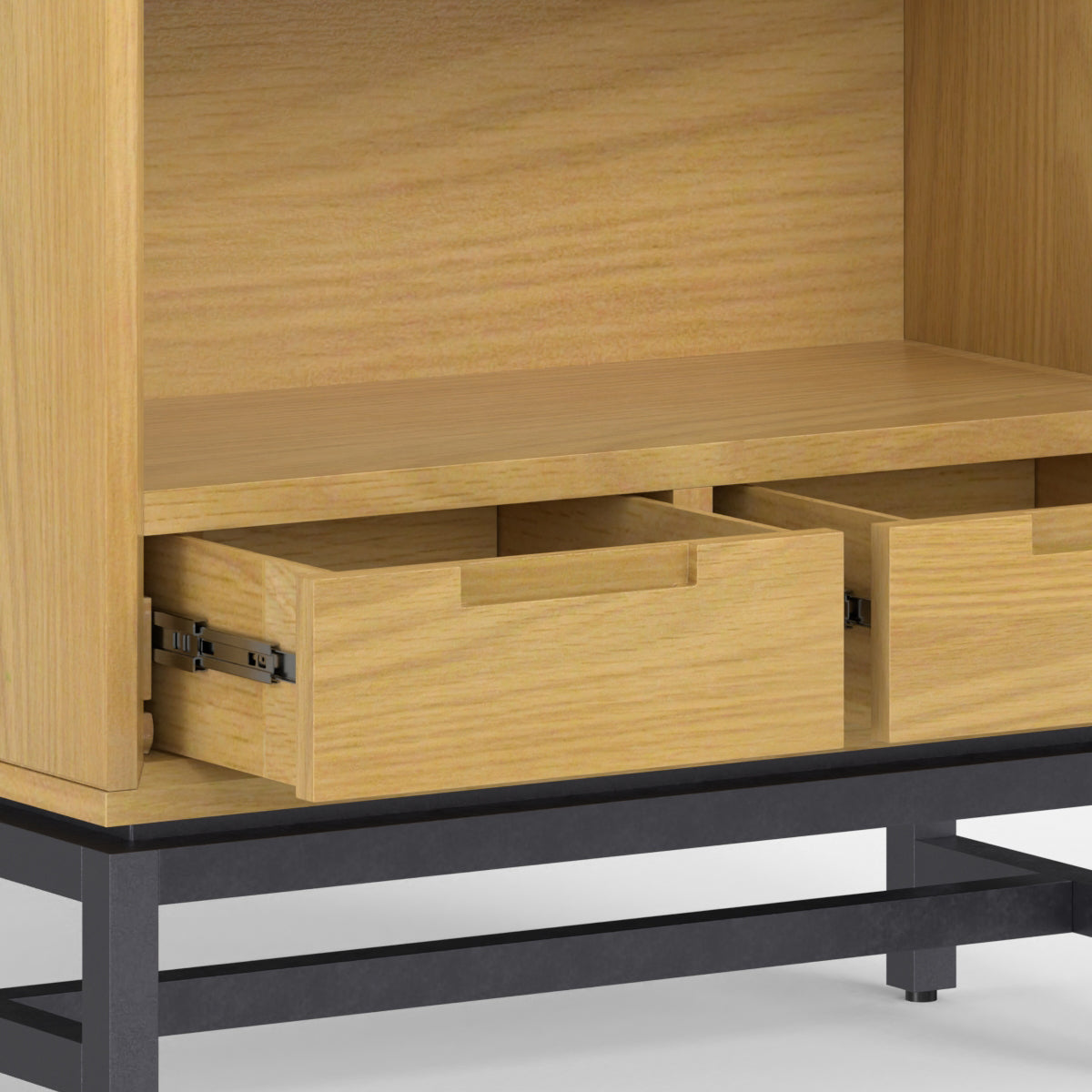Infinite Bookcase with Adjustable Shelves and 2 Small Drawers