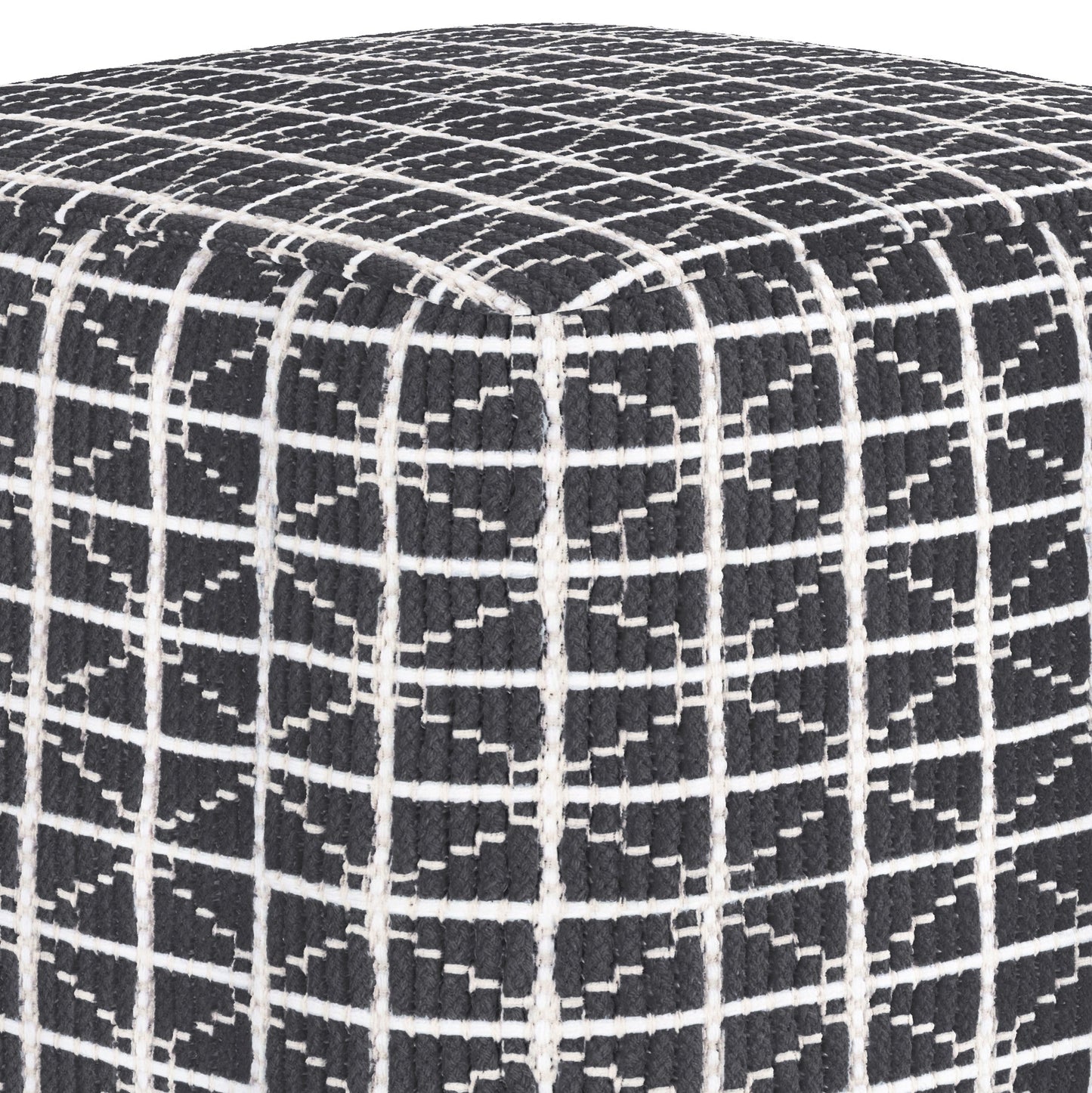 Starlight Handcrafted Cotton Square Pouf