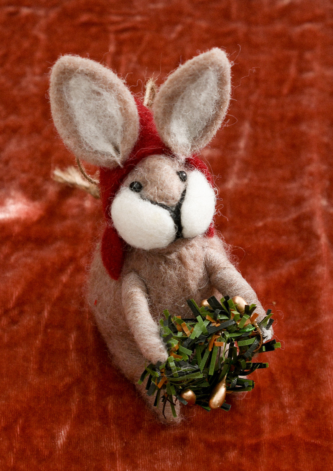 Bunny with Wreath Ornament