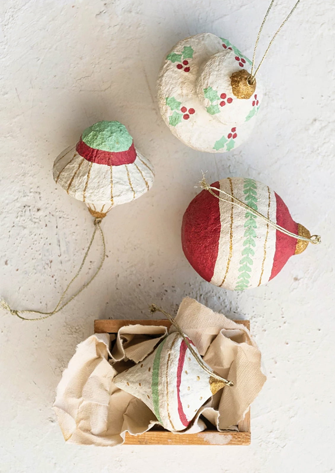 Festive Paper Maché Ornament