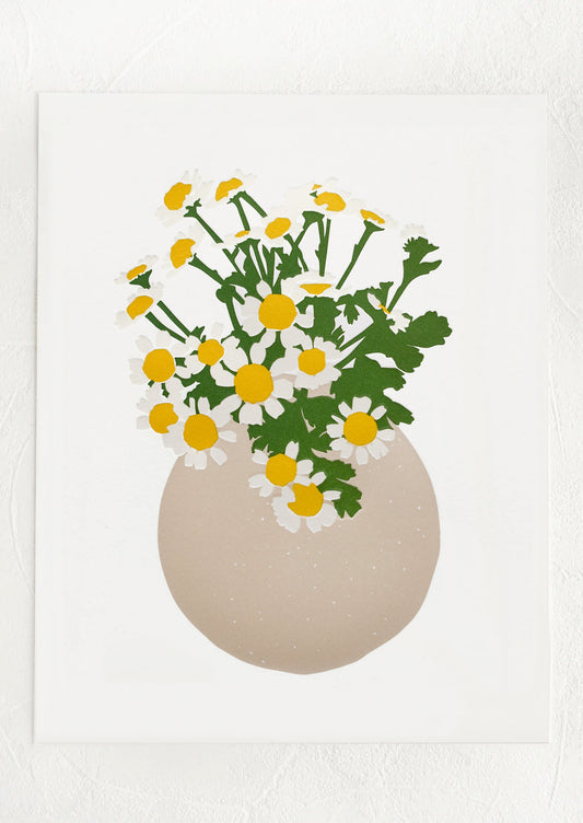 Feverfew Letterpress Print