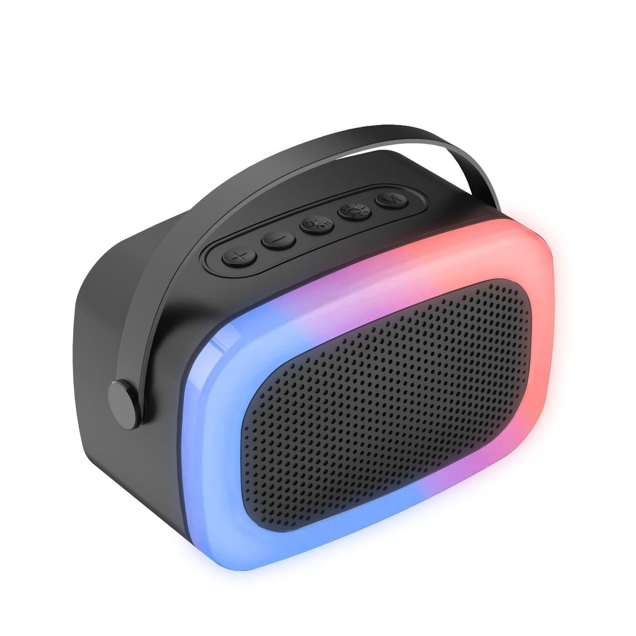 Laser Karaoke Speaker - Bluetooth, RGB Lights, 2 Wireless Mics (Black)