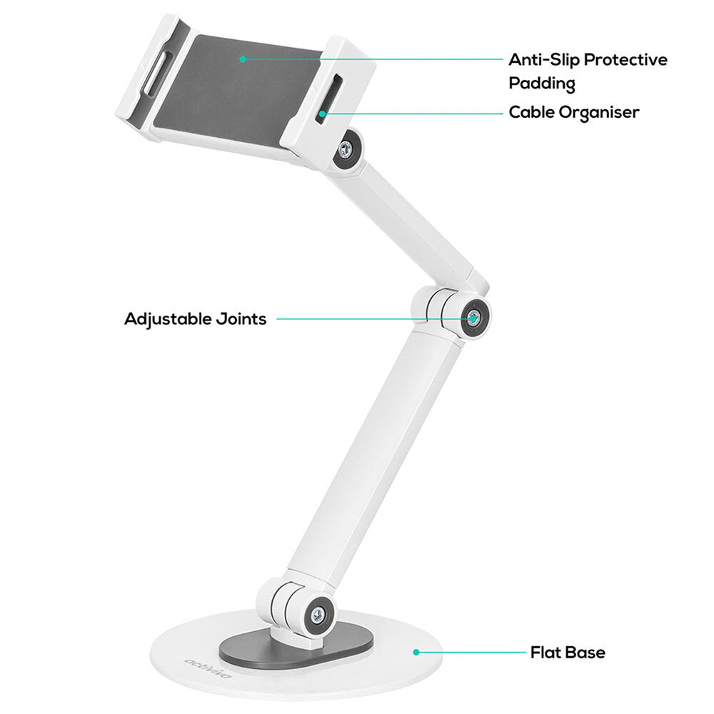 Activiva Universal iPad & Tablet Tabletop Stand (4.7-12.9") White
