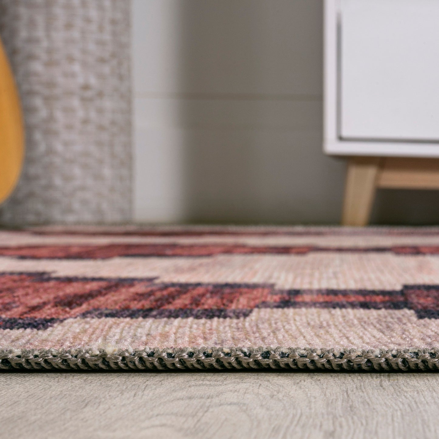 Timantii Modern Trellis Kilim Machine-Washable Area Rug