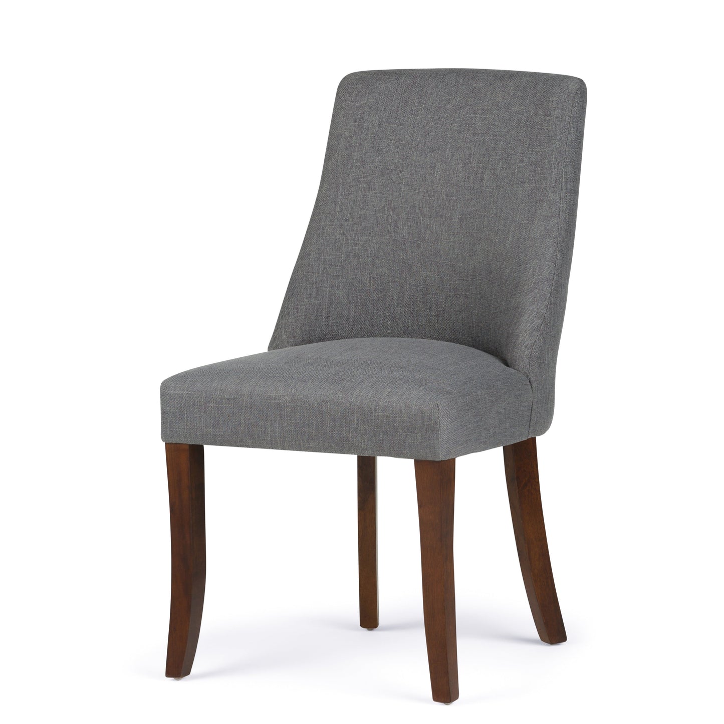 Upholstered Dining Chair with Curved Back, Set of 2