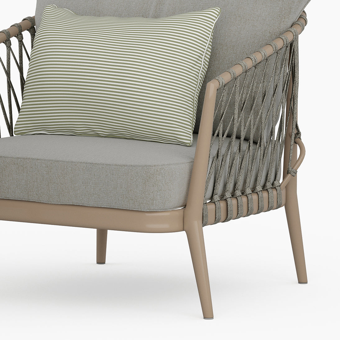 Outdoor Conversation Chair with Aluminum Frame, Set of 2
