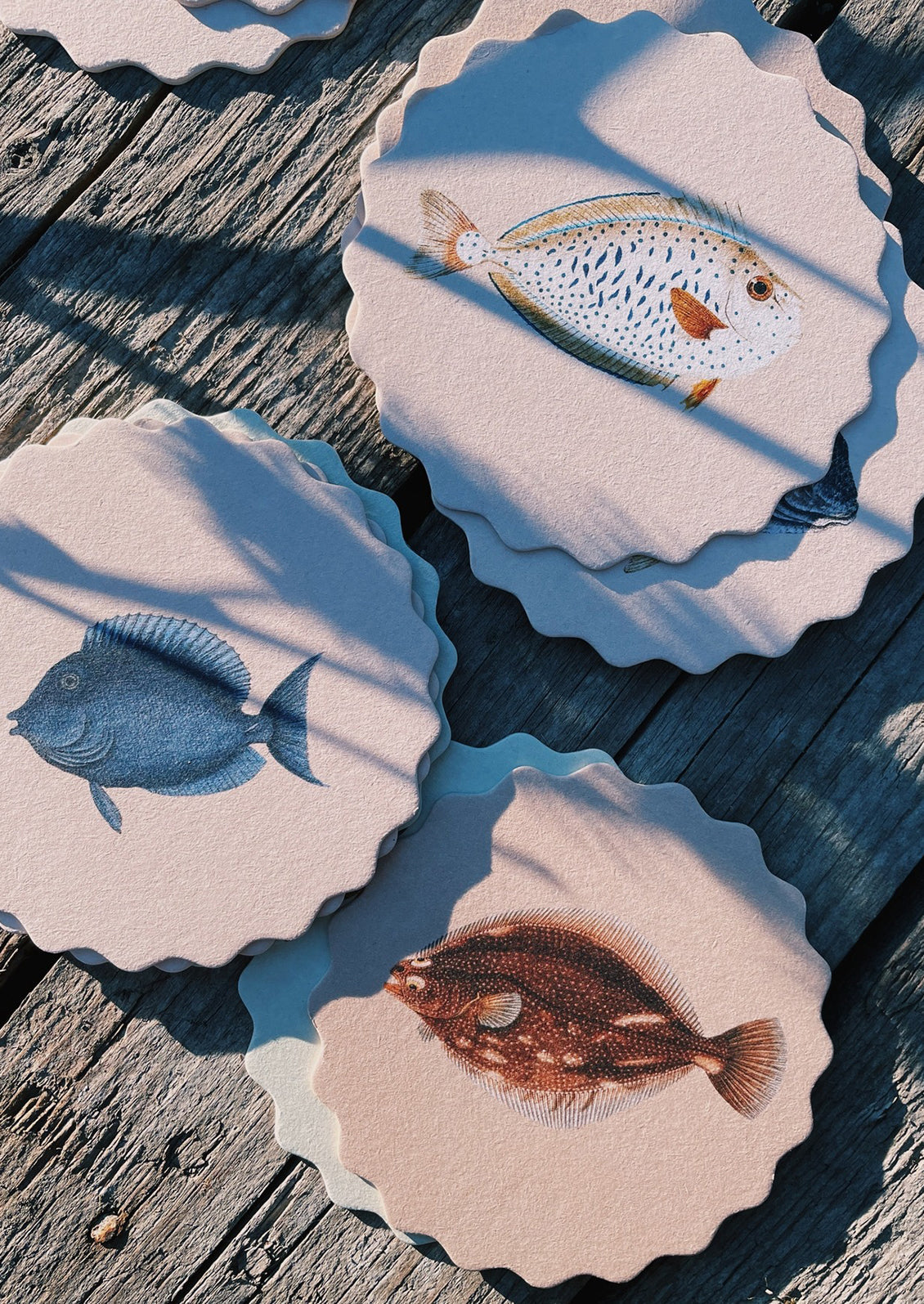 Scalloped Paper Coaster Set