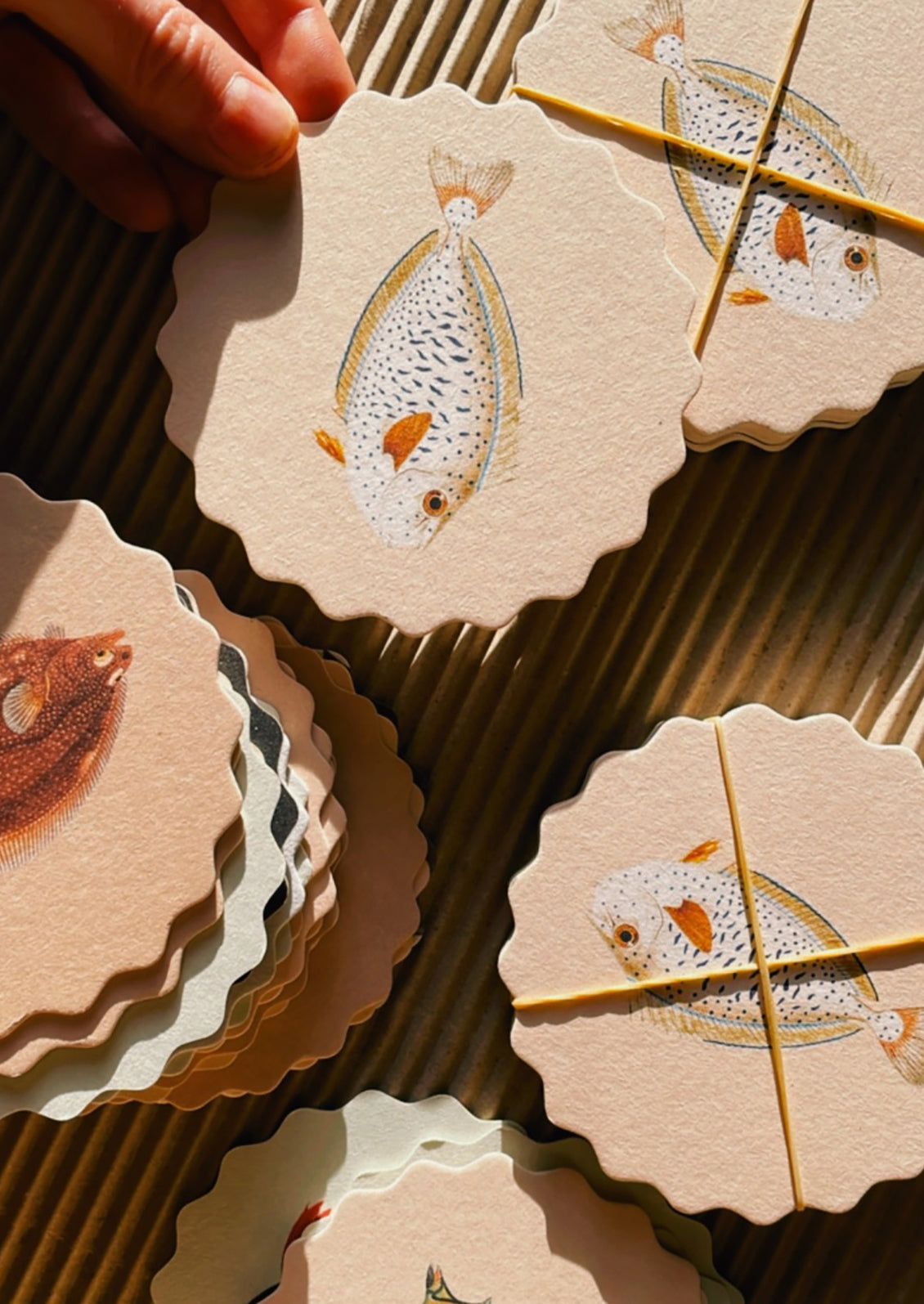 Scalloped Paper Coaster Set