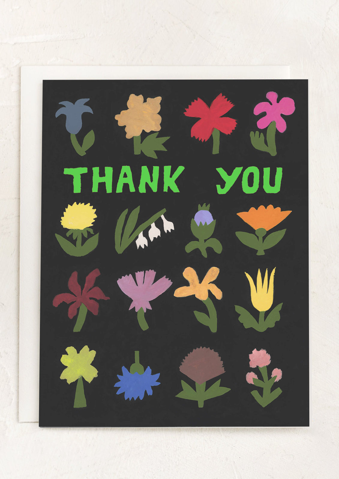 Artsy Flowers Thank You Card