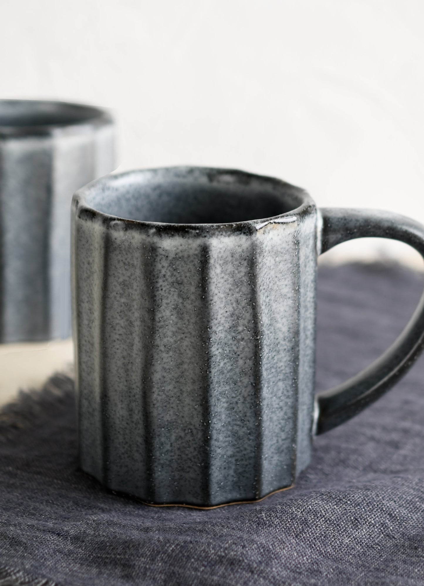 Fluted Ceramic Mug