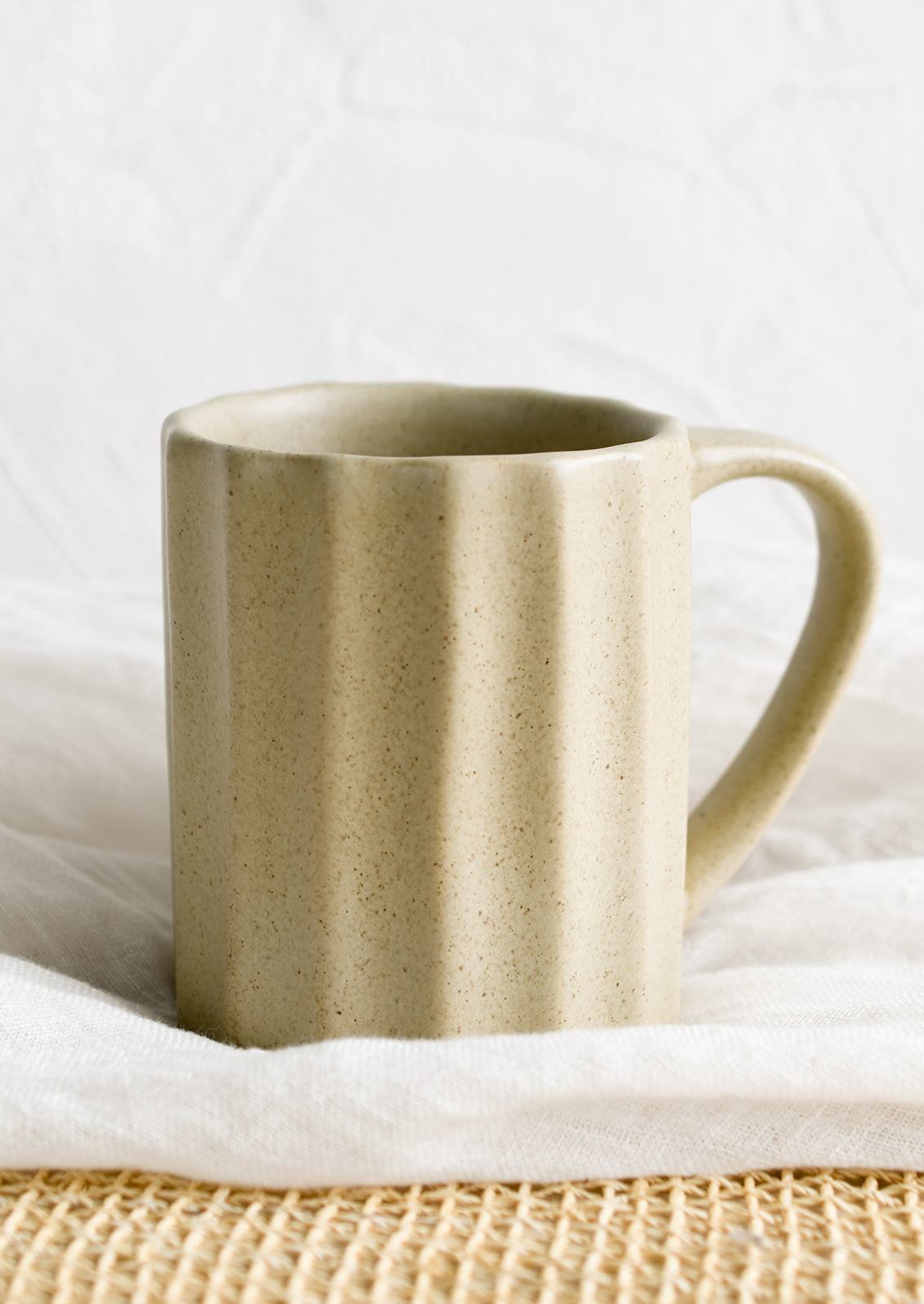 Fluted Ceramic Mug